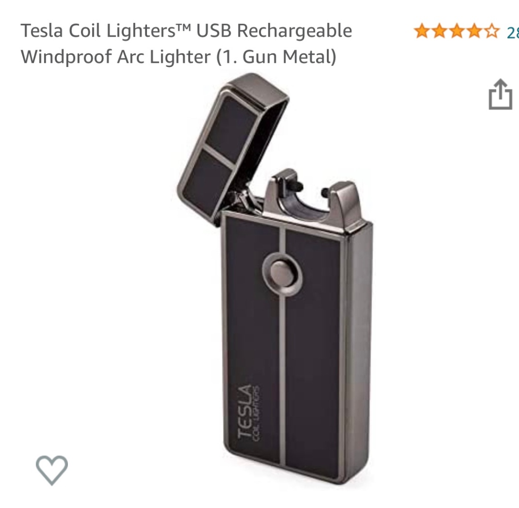 Nikola Tesla Coil Lighter 

https://amzn.to/3MQCUrf